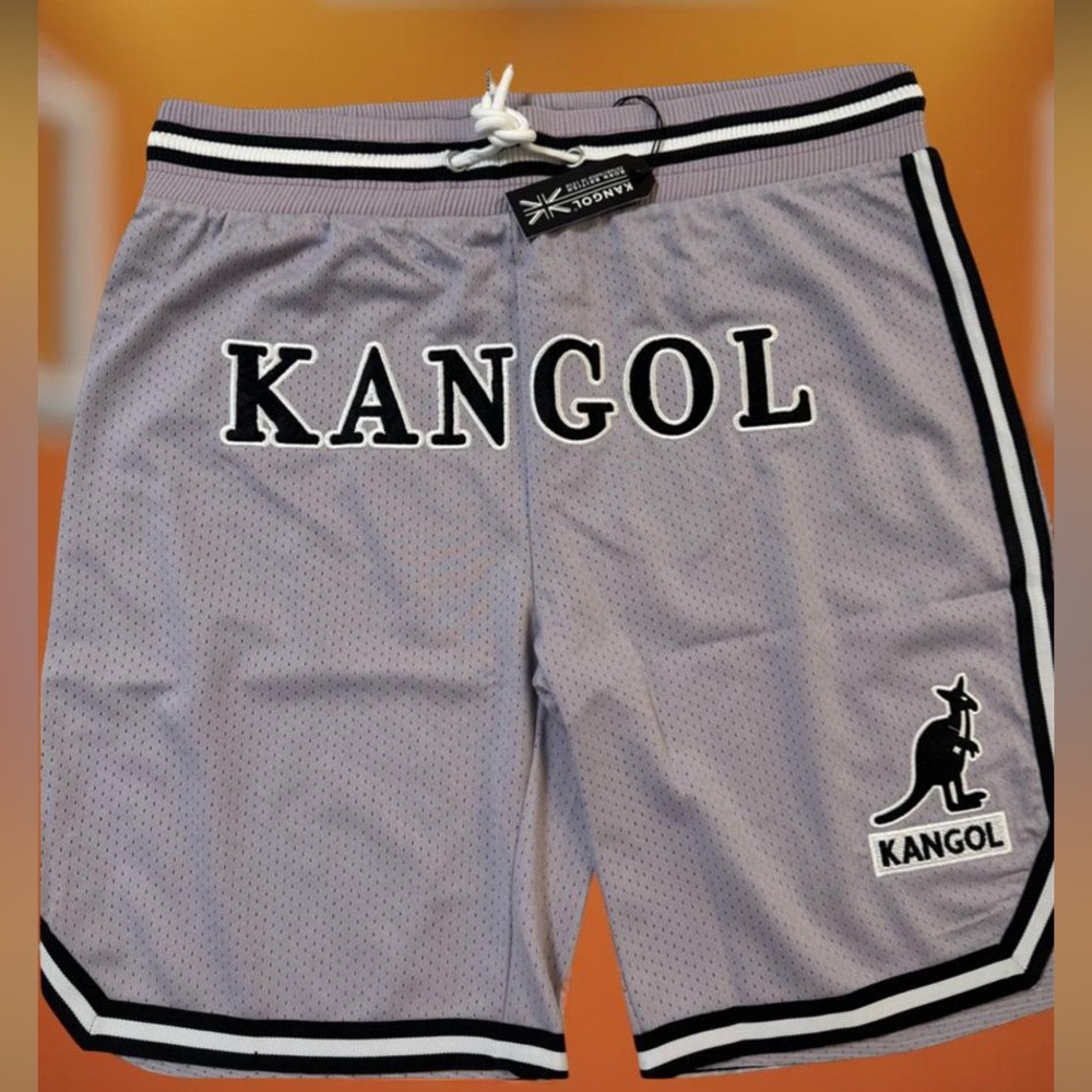 Kangol Light Gray Men’s Shorts Size L Brand New With Tags NWT Streetwear Sports